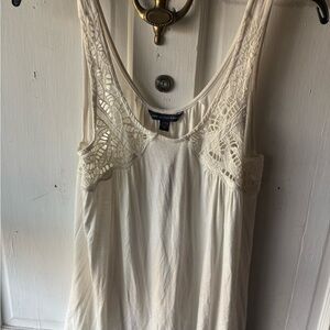 NWTAmerican Eagle Outfitters Cream Sleeveless Lace Tank Top